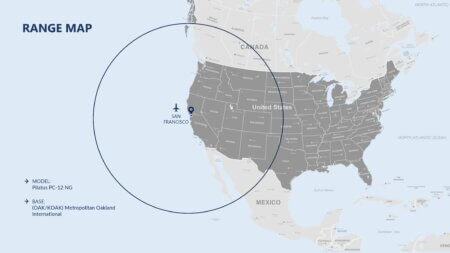 Pilatus PC12 NG Range Map PCJ