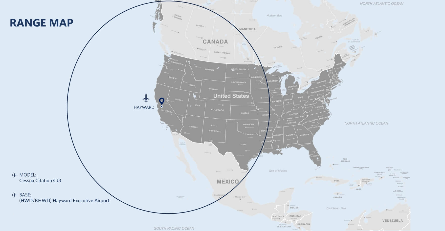 PCJ CJ3 8 Range Map