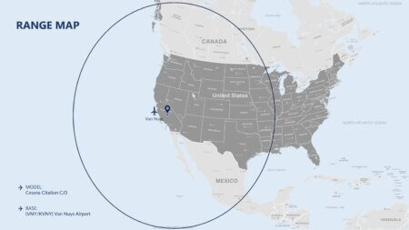PCJ CJ3 KVNY Range Map
